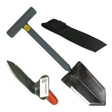 Lesche Sampson 18" Serrated T-Handle Shovel Digging Tool Right Serrated