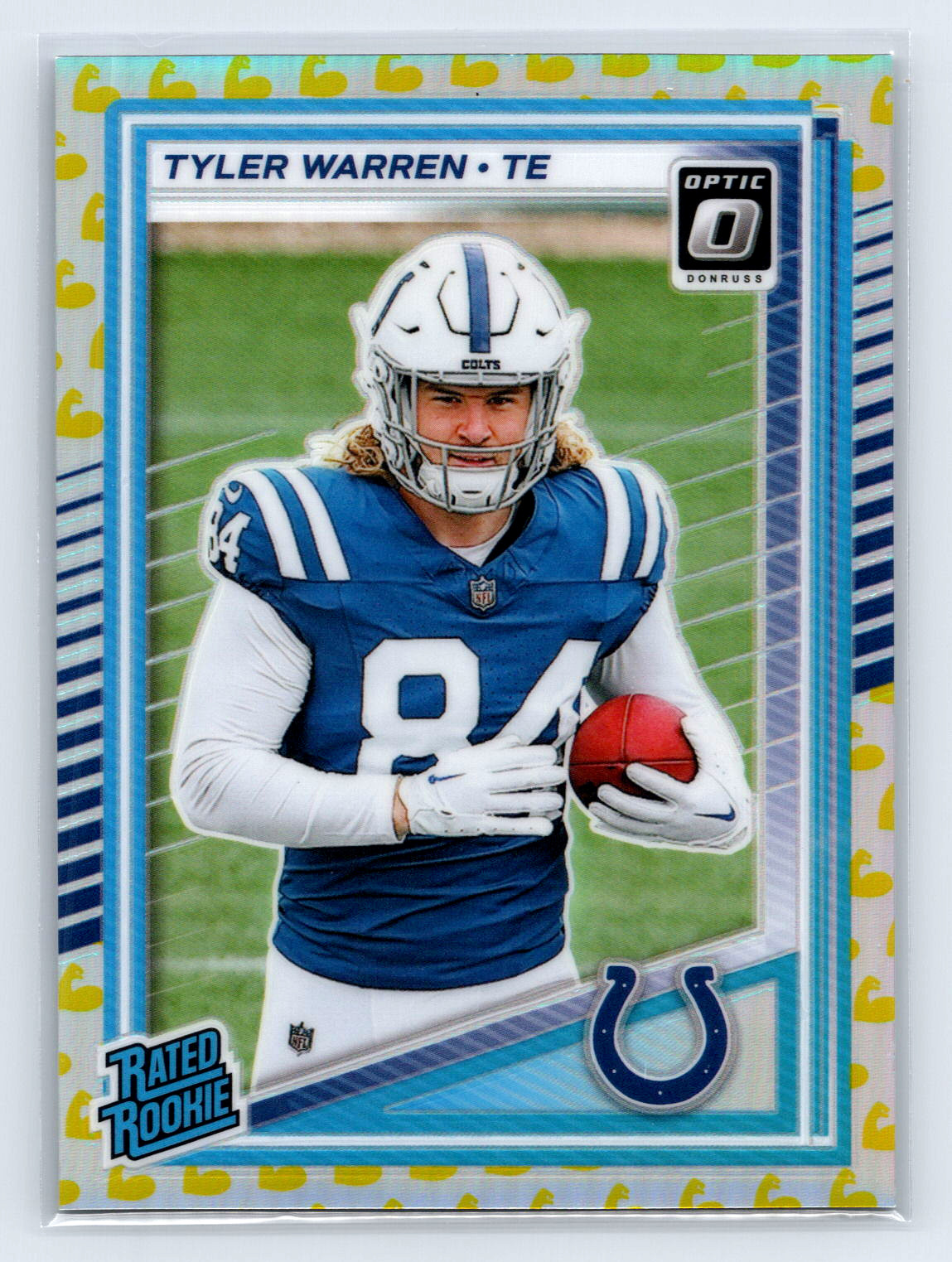 Tyler Warren Rated Rookie 2025 Donruss Optic NFL Flex Parallel /199 Colts #234