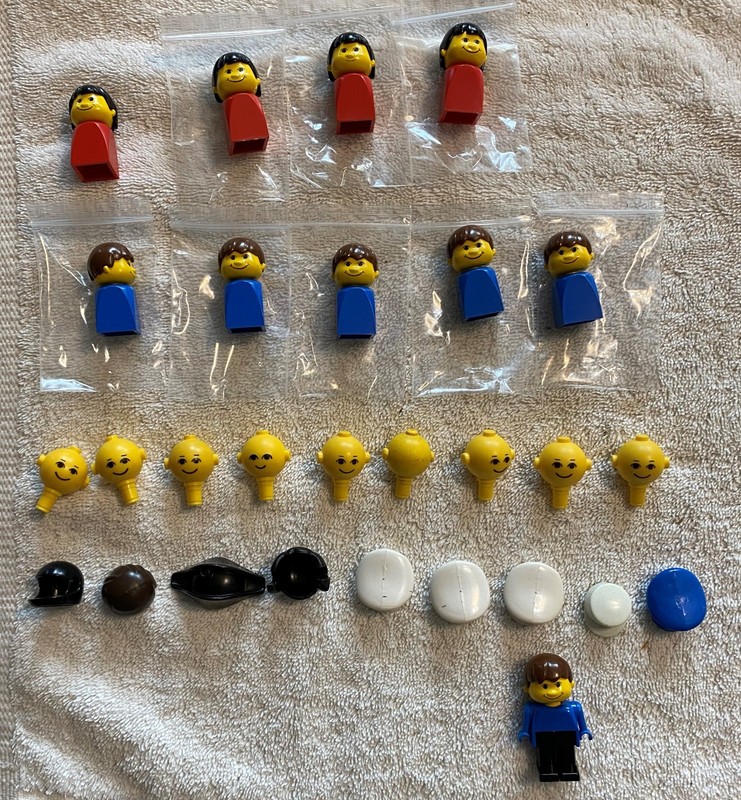Lego - 10 Finger Puppet and/or Mini-figures With 18 Extra Parts & Pieces