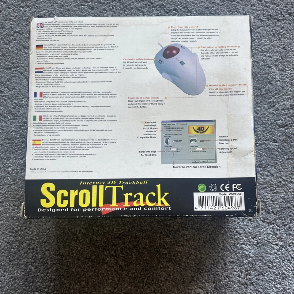 A4 Tech Scroll Track Mouse Brand New In Box Never Used windows 95 98 - Image 3 of 4