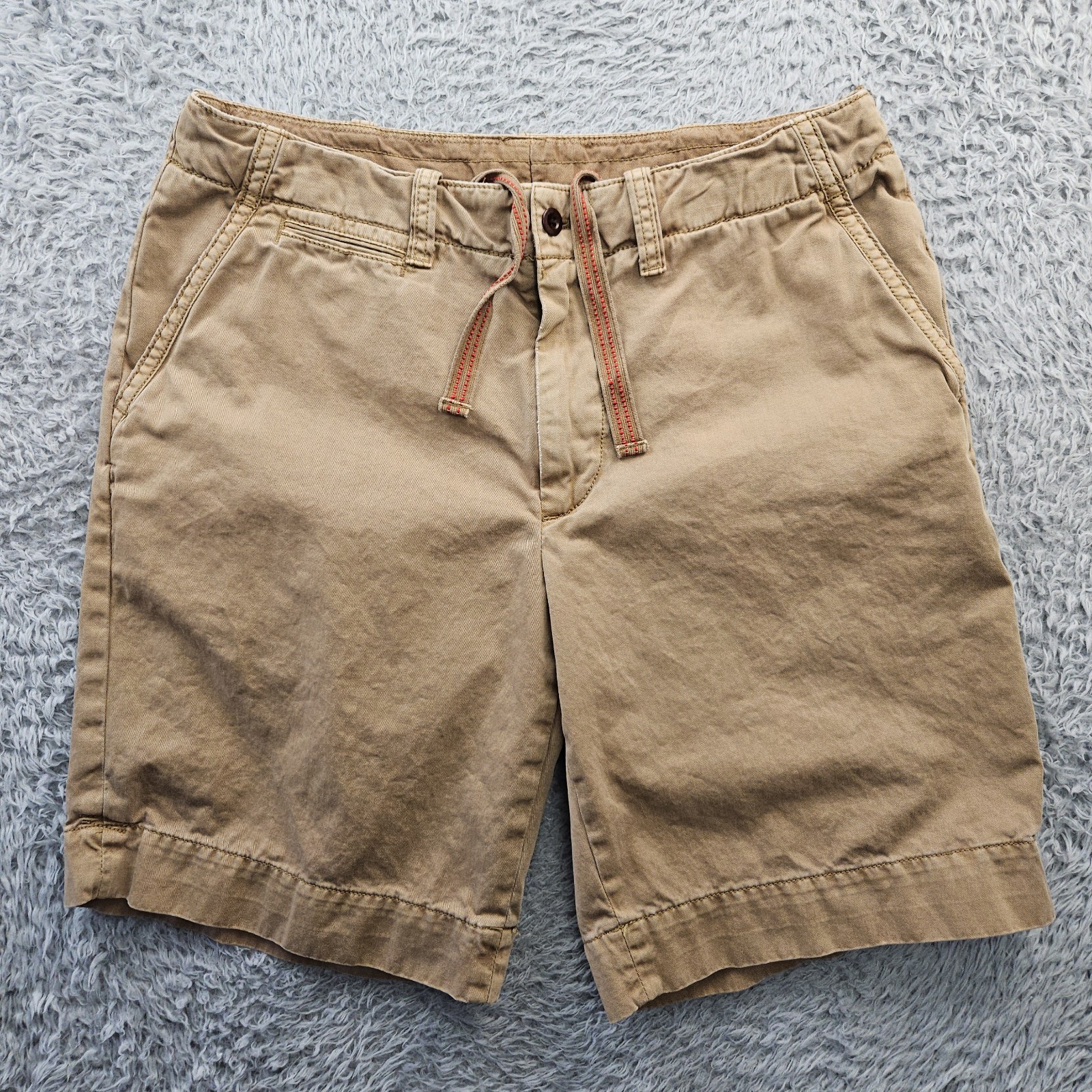 POLO Ralph Lauren Drawstring Shorts 35x10 GI Style Vintage Relaxed Brown