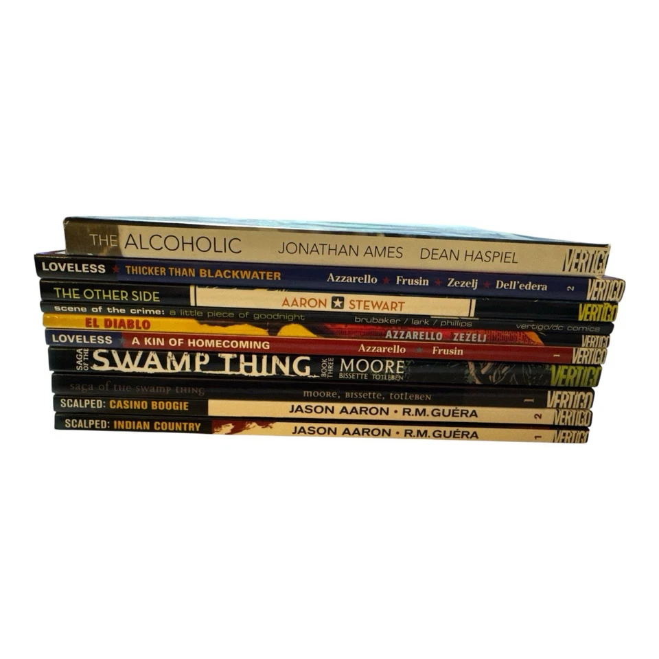 🔥 Лот из 10 смешанных торговых комиксов DC Vertigo в мягкой обложке TPB Swamp Thing 🔥 - Изображение 2 из 3
