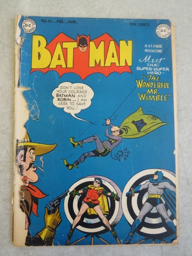 1949 Batman #51 DC Penguin App Bob Kane Vintage Comic Book