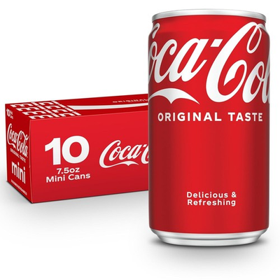 #ad Coca Cola Fridge Pack Soda Soft Drinks 7.5 fl oz Cans 10 Pack Mini Soda Cans $8.26