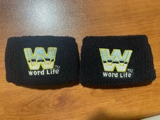 WWE Merch Ufficiale 2003 Polsini Word Life John Cena Vintage Perfette Condizioni