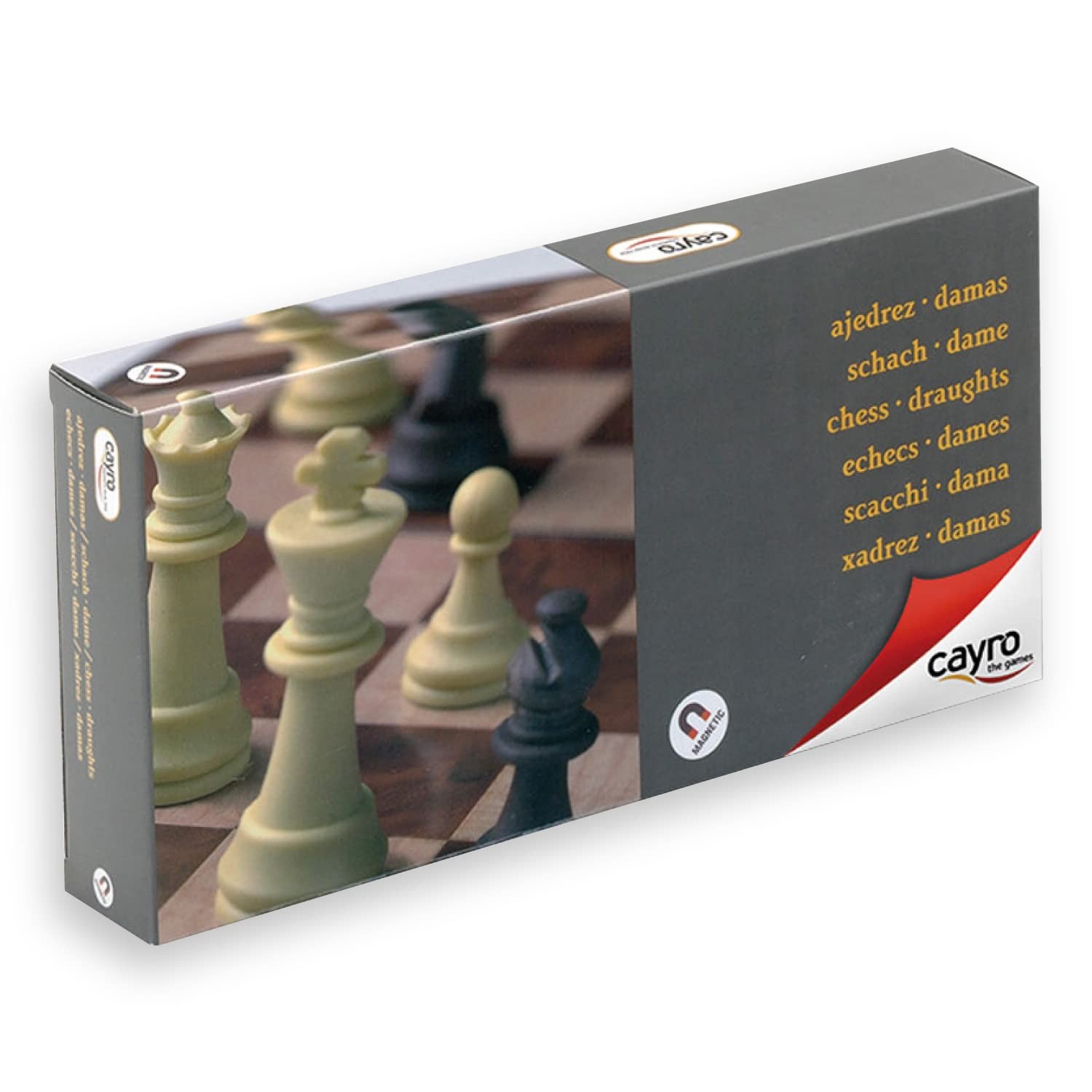 Cayro   Schach und Dame   ab 7 Jahren   magnetische Oberfläche   doppeltes pädag