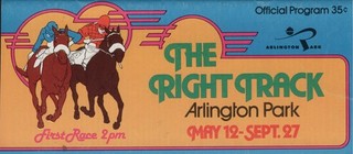 1980 Horse Racing Program Arlington Park Spectacular Bid Sets Track Record! HOY