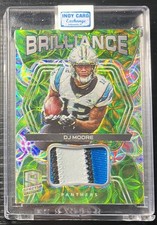 2020 Panini Spectra - Brilliance Relics D.J. Moore #17 Neon Green Prizm /25