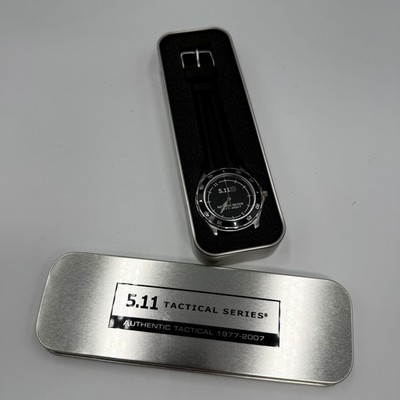 5.11 Tactical 30th Anniversary Watch 58514 Black Leather Strap Japan Movement