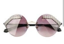 Bvlgari BV6089 Round Honeycomb Sunglasses NWOT