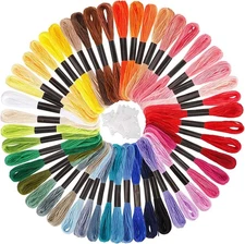 Embroidery Floss 50 Skeins Embroidery Thread, Rainbow Color Friendship Bracel...