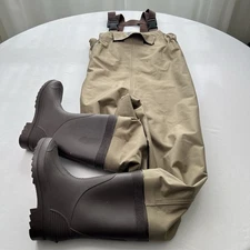 White River Fly Shop Chest Waders Size 5M Three Forks Lug Sole Boots Fishing