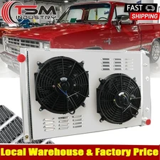 3 Row Radiator+Shroud Fan+Relay For 73-87 CHEVY 10 20 30 Truck Pickup/GMC AT/MT