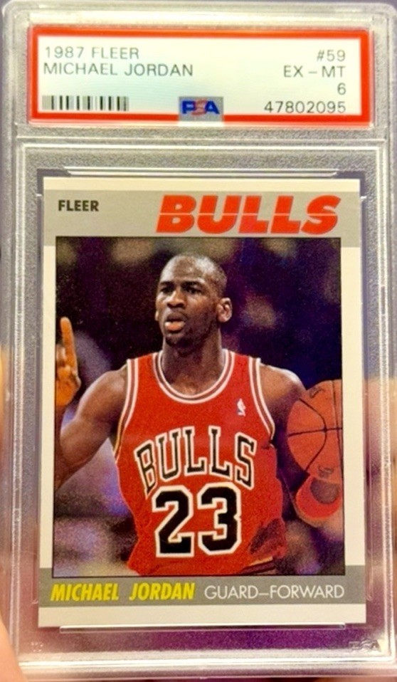 Fleer 1987 Michael Jordan #59 Chicago Bulls PSA 6 Graded- GREAT INVESTMENT!🔥