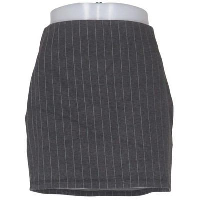 Edited, Rock, Größe: 38, Grau/Weiß, Chevron, Damen #5RB