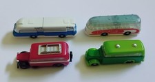 JUEGO DE MINIATURAS PLÁSTICAS SORPRESA KINDER 1:160 N MODELOS COCHES AUTOBUSES AUTOCARES VINTAGE