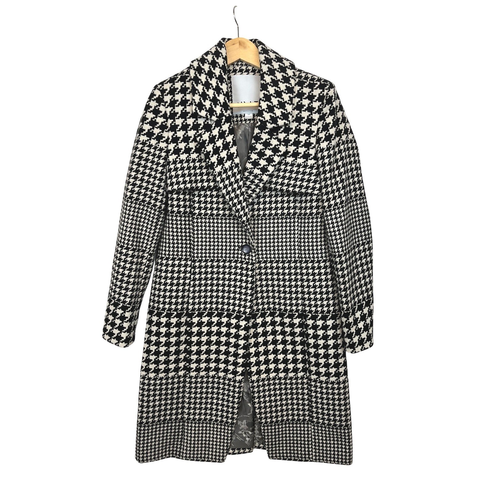 NVLT Patchwork Houndstooth Coat S Anthropologie N… - image 1