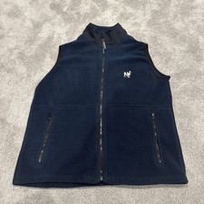 Vintage Big Dogs Mens Small Fleece Vest Navy 90s