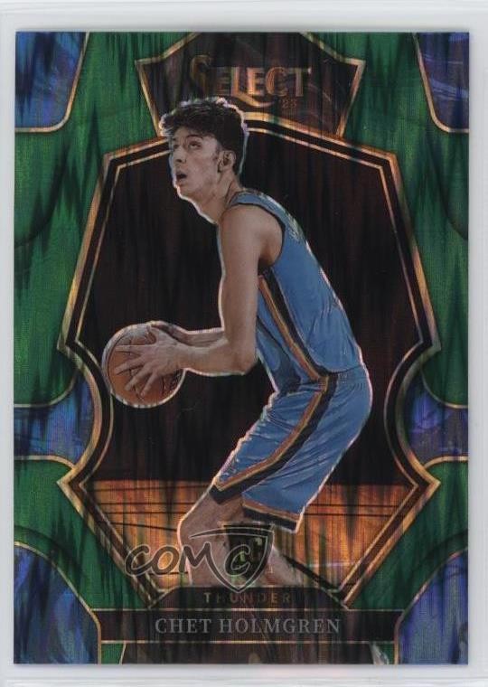 2022-23 Panini Select Premier Level Green Shock Prizm Chet Holmgren #196 19cx