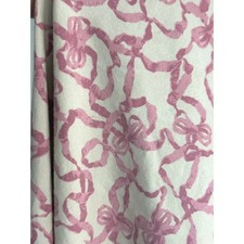 Pink Bow Print Square Tablecloth 51x48 Coquette Cottagecore Aesthetic Tea Party
