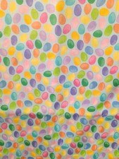 Easter Egg Fabric Pastel Cotton 3 Yards 45 Inch Wide Colorful Spring Quilting Se