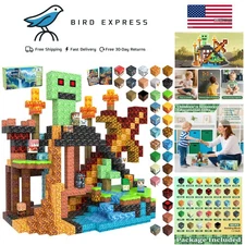 Magnetic Building Blocks Toy Set 100 pcs Creative STEM Learning for Kids Todd...