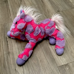 Animal Alley Pink Purple Horse Plush Stuffed Animal 2000 HK-57