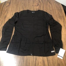 MedCouture Medical Scrub Jacket Womens Sz M Stretch Full Zip Pockets Lightweight