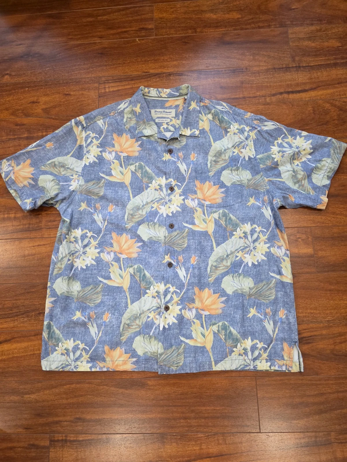 Tommy Bahama Heritage Tortola Silk Hawaiian Shirt Size XL Floral