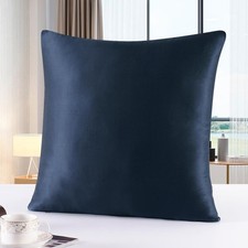 100 Pure Silk Pillowcase with Zipper Cushion Pillow Cover Solid 40 40 80 80