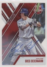 2017 Panini Elite Extra Edition Status Red Die-Cut /75 Greg Deichmann Auto w3h