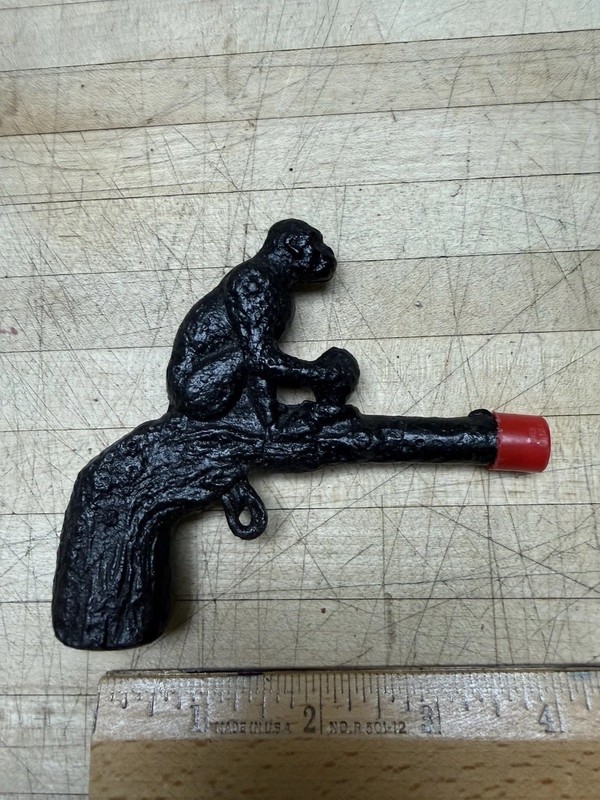 Antique Stevens Lion Figural Lions Head Cast Iron Cap Gun