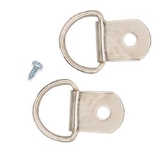 Lot Of 100 Picture Frame Hanging D Ring Single Np Nickel Plated With Screws