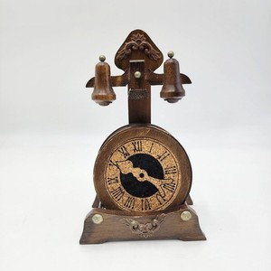 Vintage Coasters Wood Cork Set of 3 By Enesco 70’s Roman Numerals Pendulum Clock