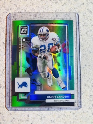 2022 Donruss Optic Barry Sanders Green Prizm 4/5 Detroit Lions 
