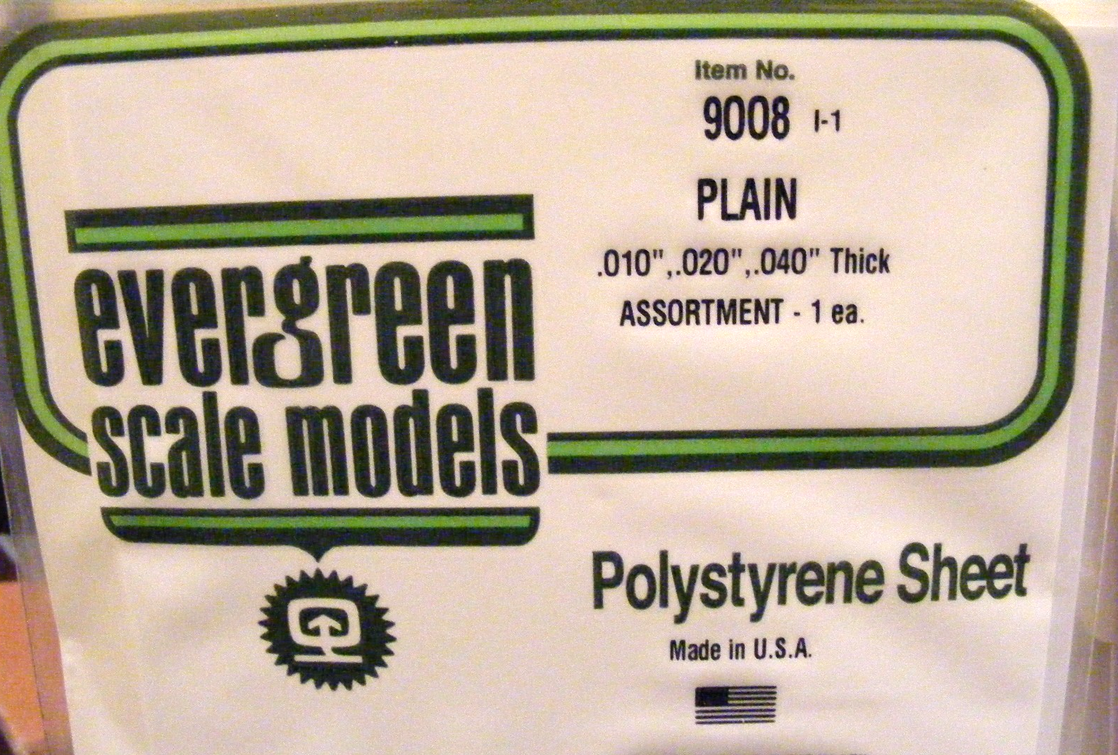 EVERGREEN #9008 STYRENE SHEET 6 