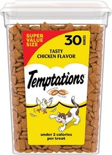 3 PACK Temptations Classic Crunchy Soft Cat Treats Tasty Chicken Flavor, 30 Oz