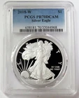 2018 W PROOF AMERICAN SILVER EAGLE $1 DOLLAR 1 OZ COIN PCGS PR 70 DCAM