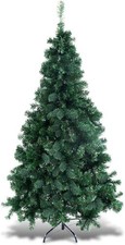 COSTWAY 7Ft Artificial PVC Christmas Tree W/Stand Holiday Season Indoor Outdoor