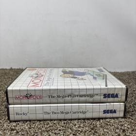 Sega Master System Game Lot Rocky Monopoly Game Lot In Cases Tested
