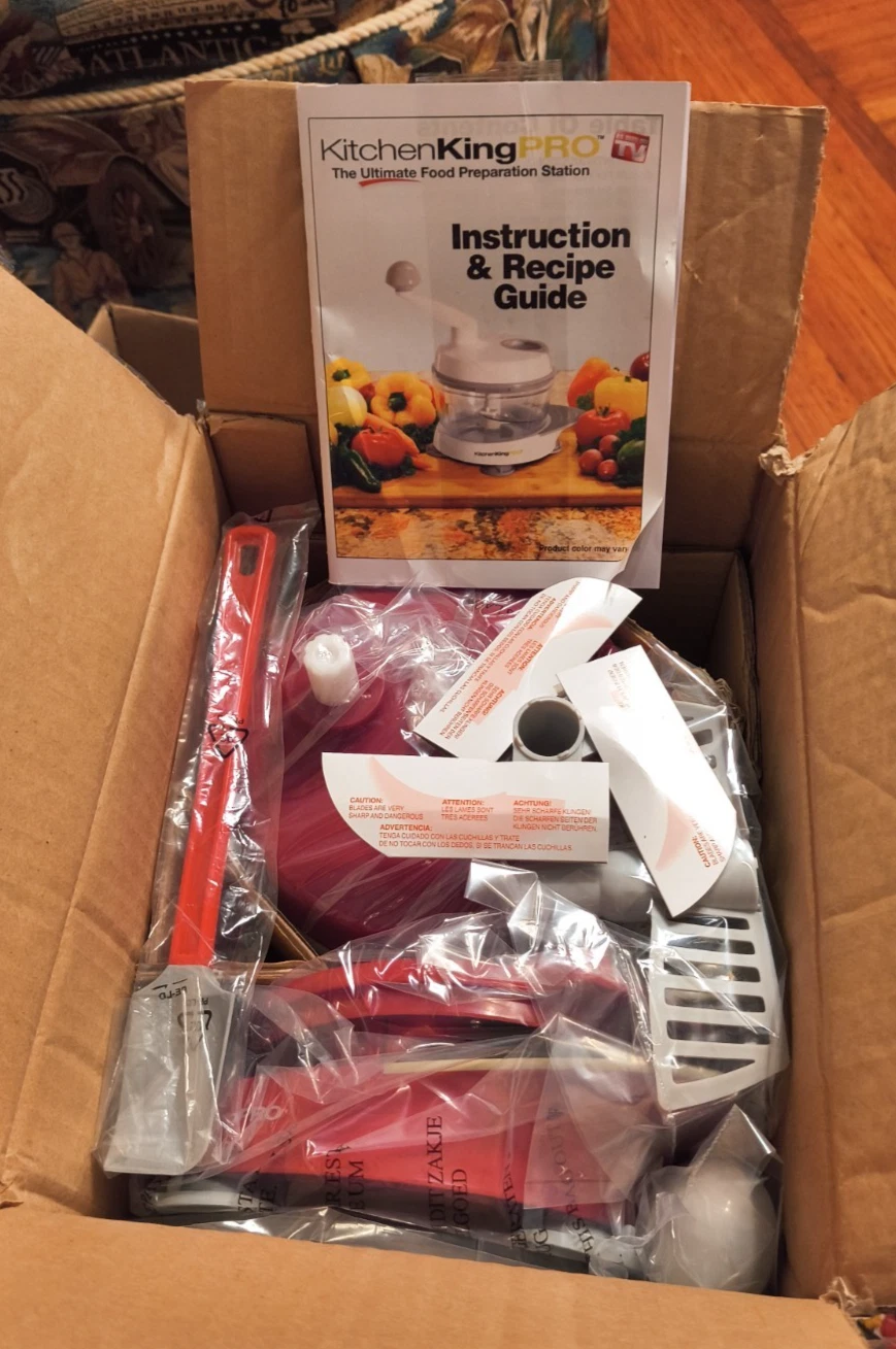 Kitchen King Pro - Manual Food Processor - Chop Slice Julienne Mix Blend NEW RED
Opens in a new wind