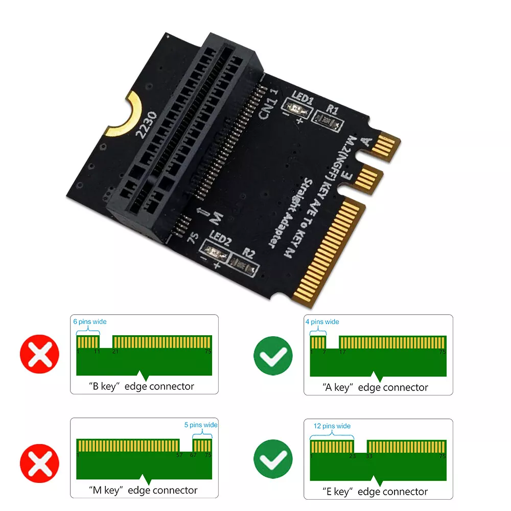 M2 key e clearance