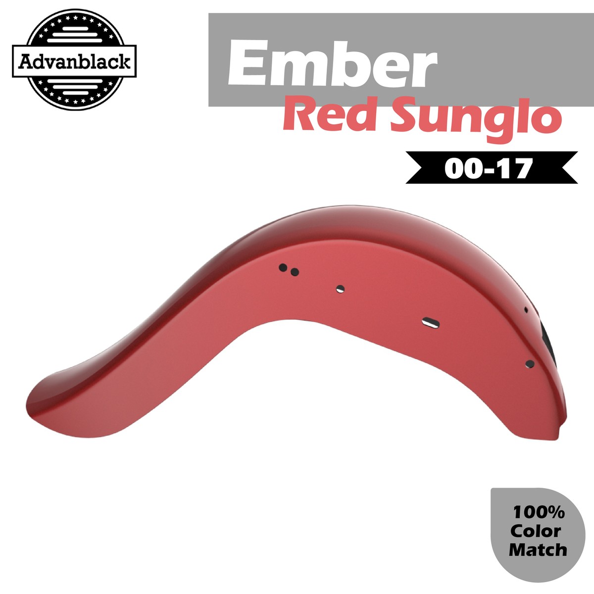 Cholo Vicla Chicano Style Rear Fender EMBER RED SUNGLO For 00-17
