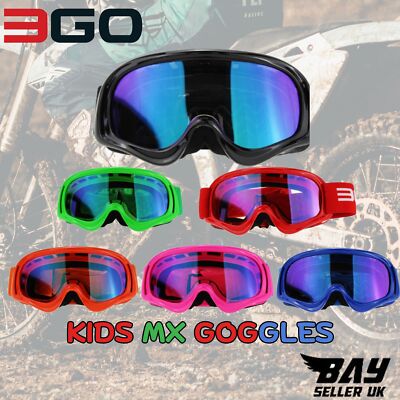 Moto Kinder Kids Motocross Brille Motorrad Bike Quad BMX MX ATV Junior