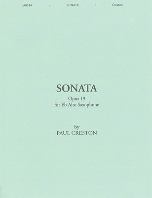 Sonata Op. 19 for E-Flat Alto Saxophone Sheet Music NEW 035020966