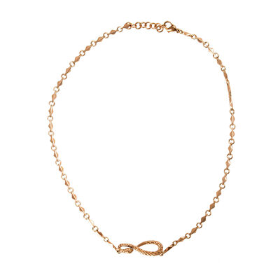 Just Cavalli Bronze Metal Snake Chain Necklace