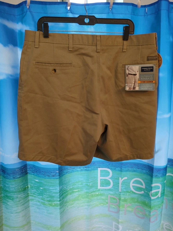 Timber Creek Wrangler хаки шорты мужской размер 38 плиссированные пятна блокатор новый с Ярлыками B92 - Изображение 4 из 4