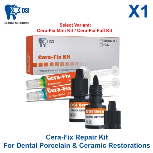 Dental Cera-Fix Repair Kit For Dental Porcelain & Ceramic Restorations