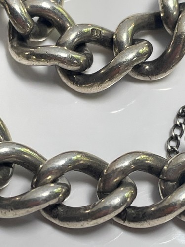 Vintage 'Georg Jensen GLtd' sterling silver 925 bracelet & heart padlock 32.14g - Picture 13 of 18