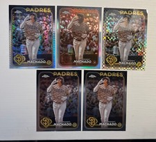 Manny Machado 2024 Topps Chrome Prism, XFractor, Sepia, 2 Base -San Diego Padres